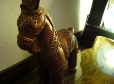 bronze clay horse